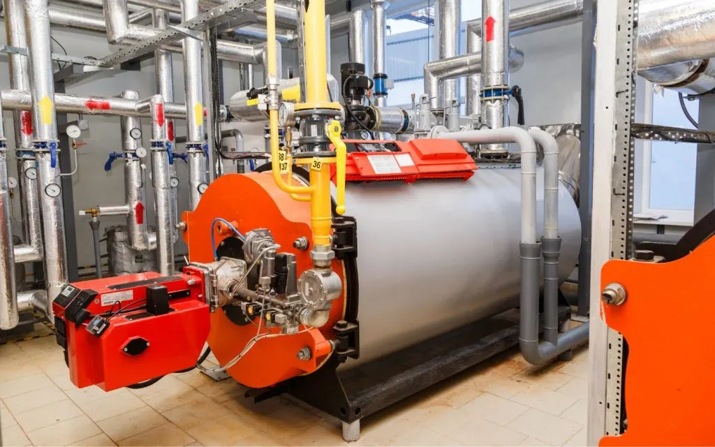 Large industrial commercial boiler system installed in Telford factory